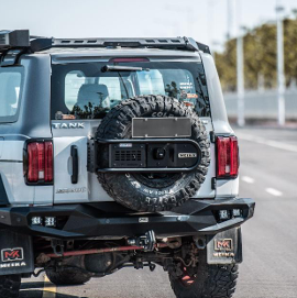 WM Tank 300 Spare Tyre Accessory Platform — Plate Relocation