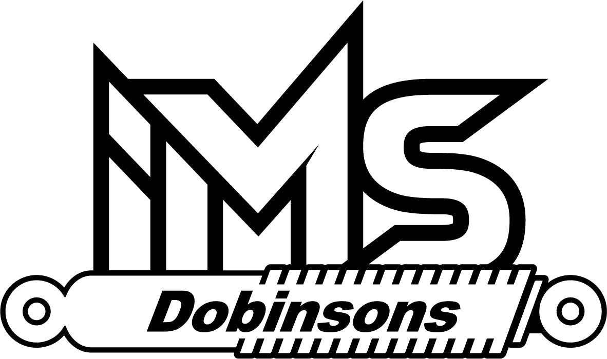 Dobinsons IMS suspension logo in teal and black branding.