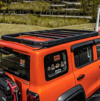 GWM Tank 300 roof rack loaded with rooftop tent and overlanding gear, MEIKA Hunter off-road setup
