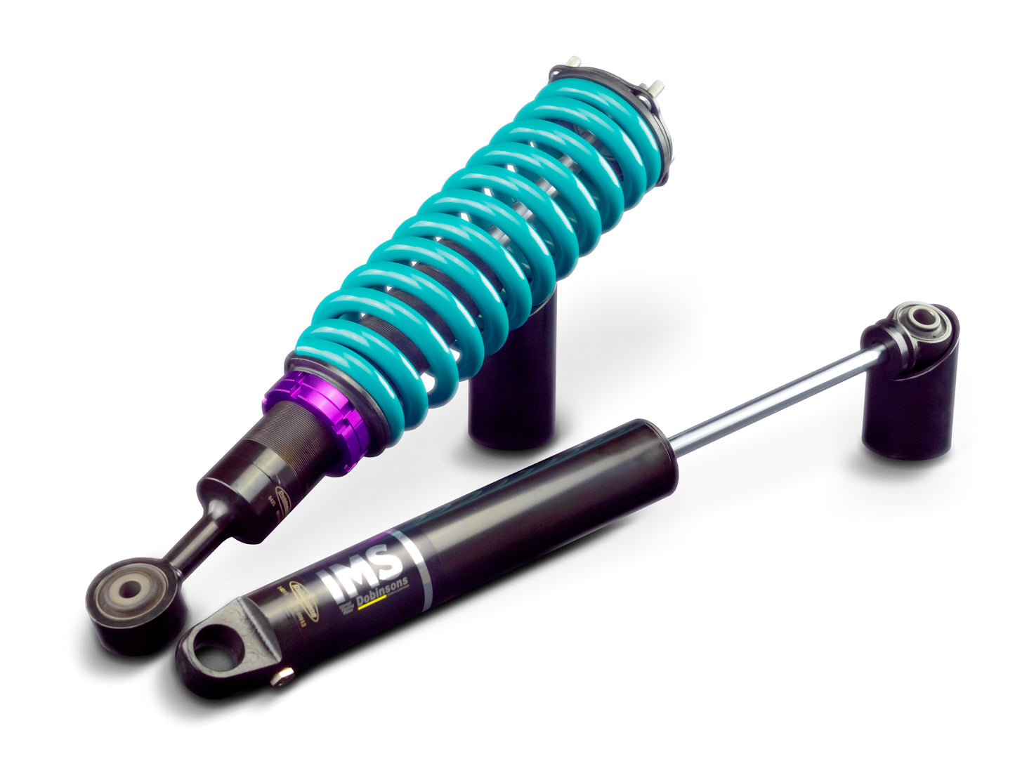 Dobinsons strut and fully assembled strut displayed side by side, highlighting build quality and components.