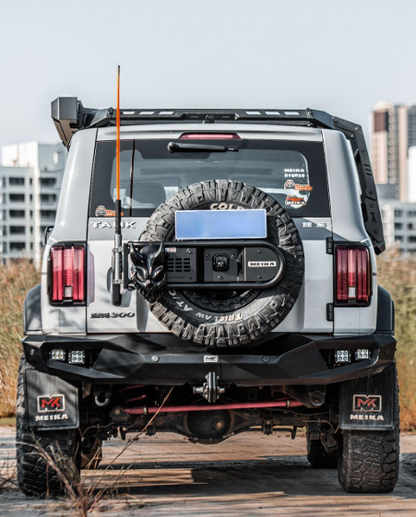 WM Tank 300 Spare Tyre Accessory Platform — Plate Relocation