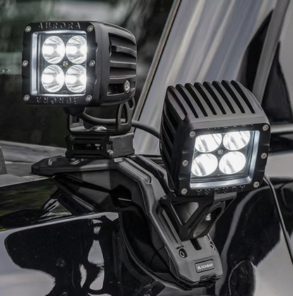 Side angle of GWM Tank 300 Aurora LED Pods showing compact design and marine-grade construction