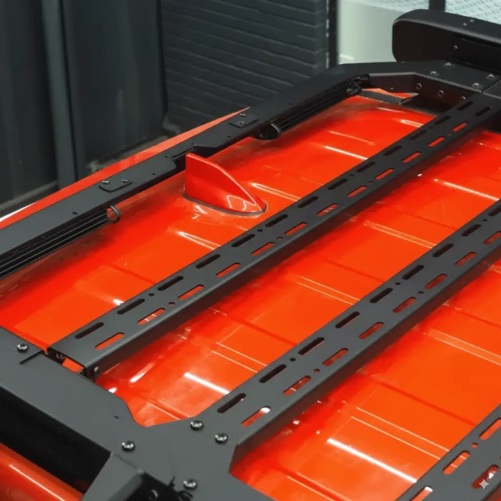 GWM Tank 300 roof rack loaded with rooftop tent and overlanding gear